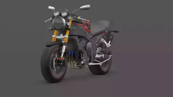 FV1100 HighPerformance Racing Motorcycle 3D Model