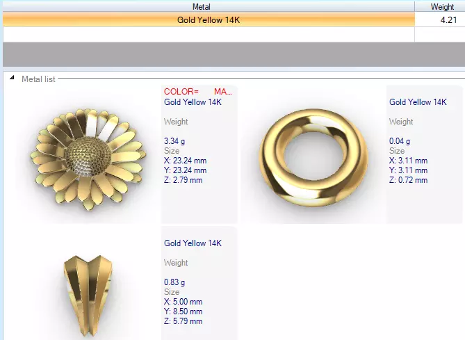 DAISY FLOWER PENDANT  3D print model_25