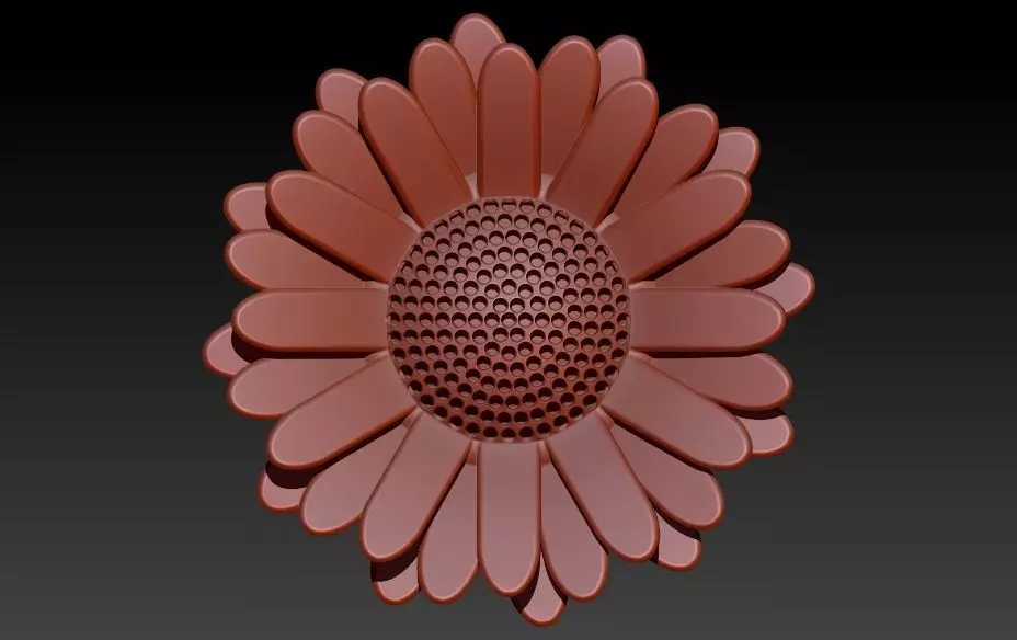 DAISY FLOWER PENDANT  3D print model_1