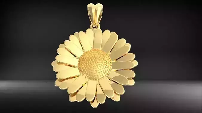 DAISY FLOWER PENDANT  3D print model