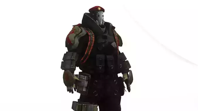 Future Soldier  Sci-Fi Armored Military Character