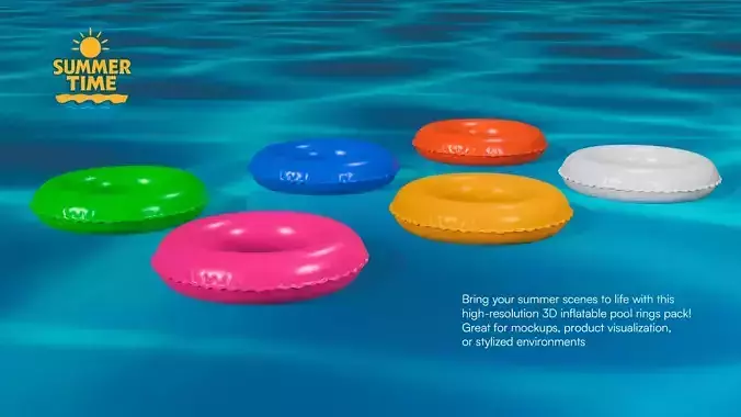 Realistic Inflatable Pool Rings Pack