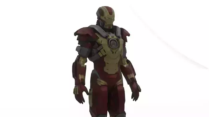 Iron man Heartbreaker Low-poly 3D model