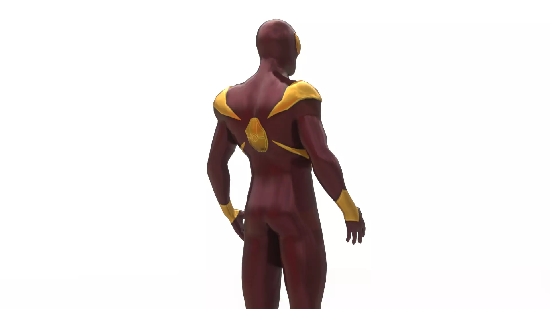 Iron spiderman Low-poly 3D model_4