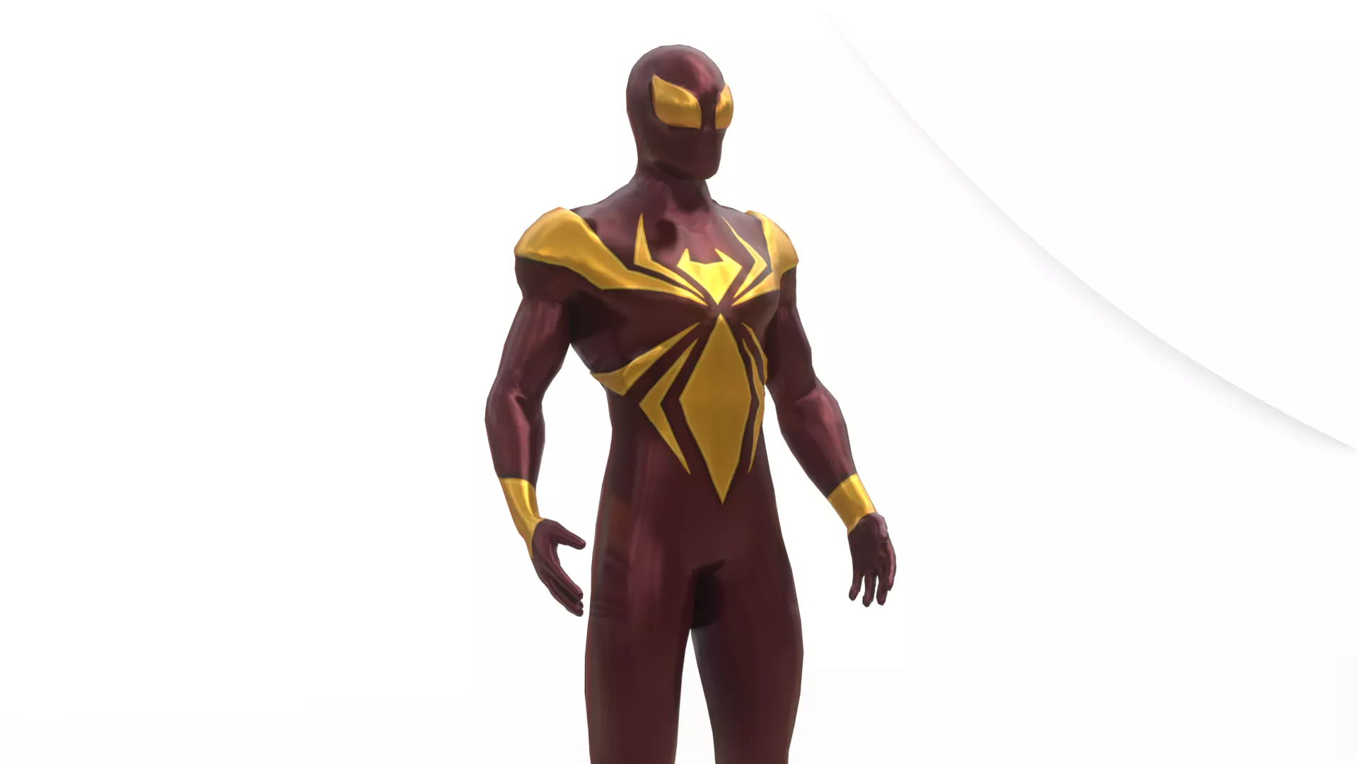 Iron spiderman Low-poly 3D model_0
