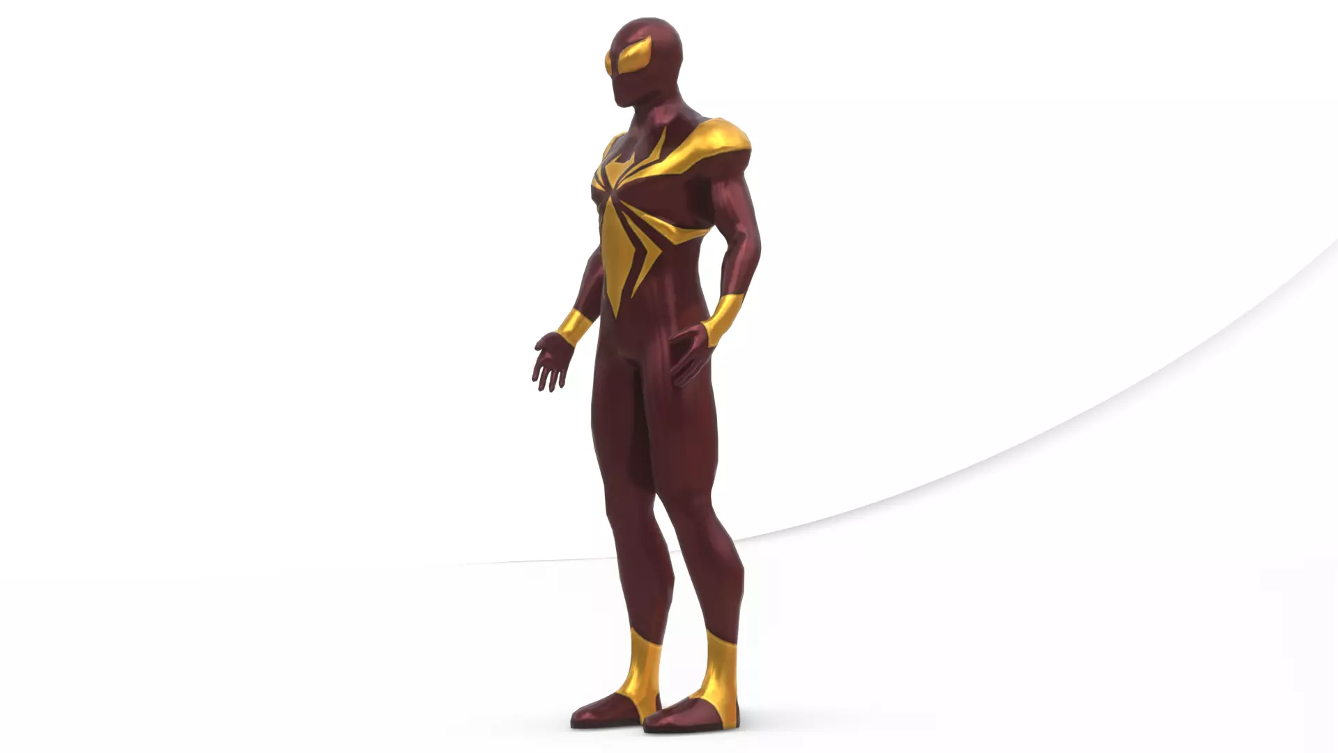 Iron spiderman Low-poly 3D model_6