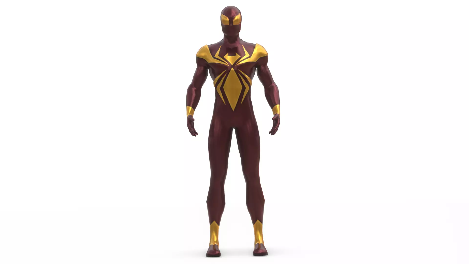 Iron spiderman Low-poly 3D model_5