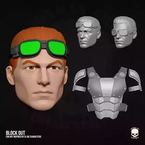 Block Out GI Joe Fan Art STL files for action figures 3D print model