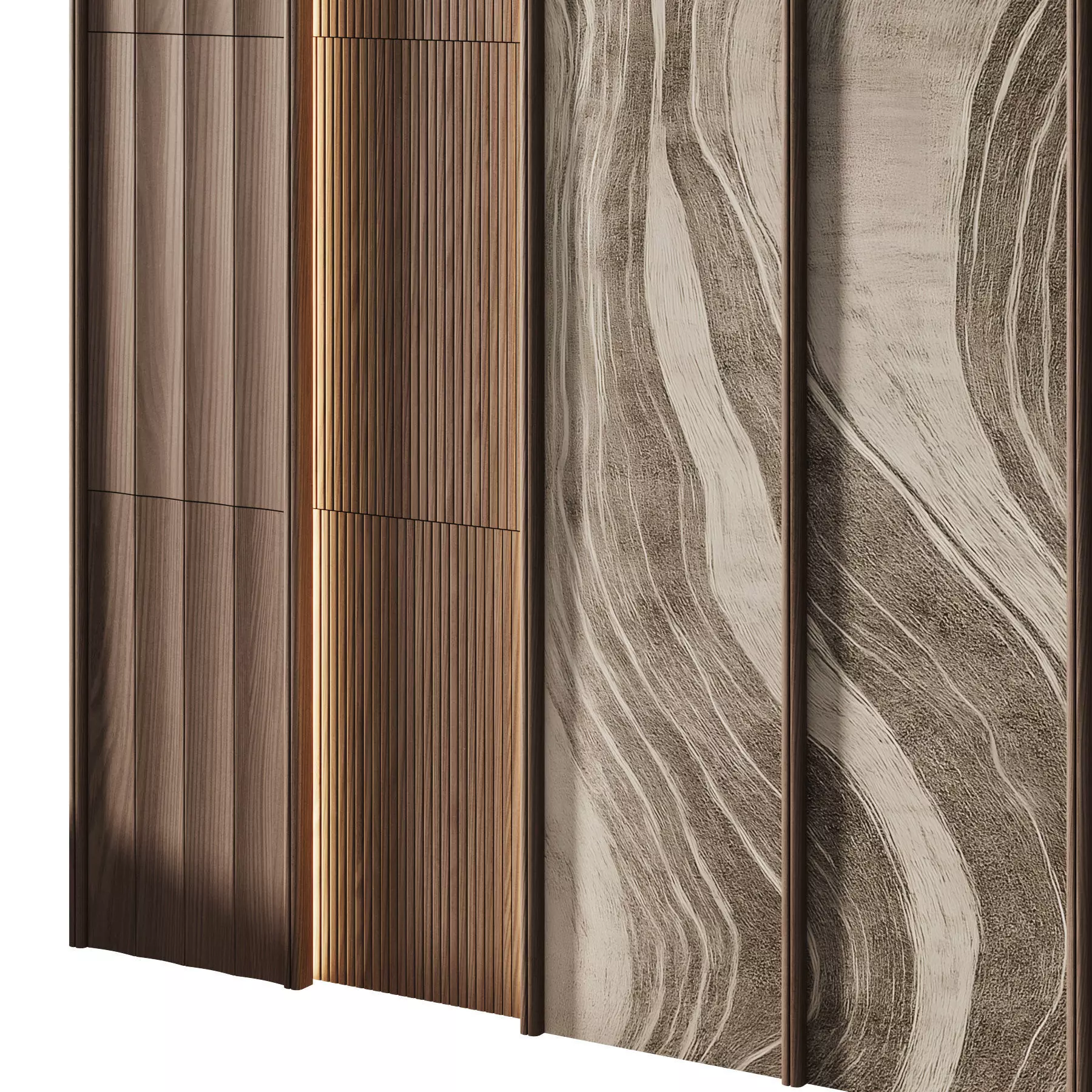 Decorative V63 Wall Panels 3D model_2