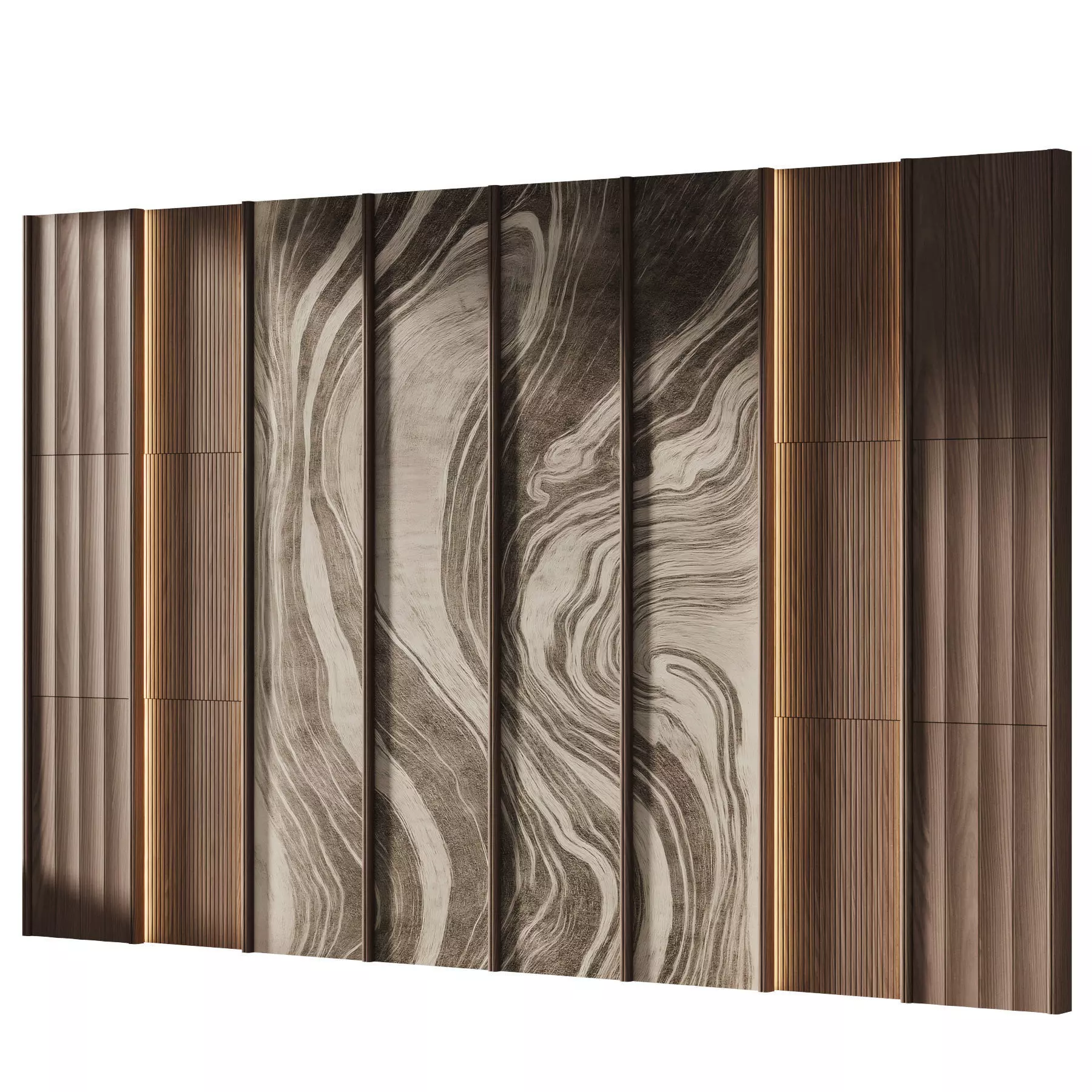 Decorative V63 Wall Panels 3D model_1