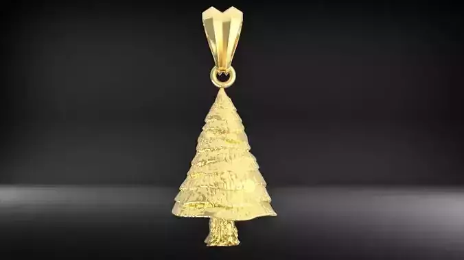 Pine Tree Pendant 3D print model