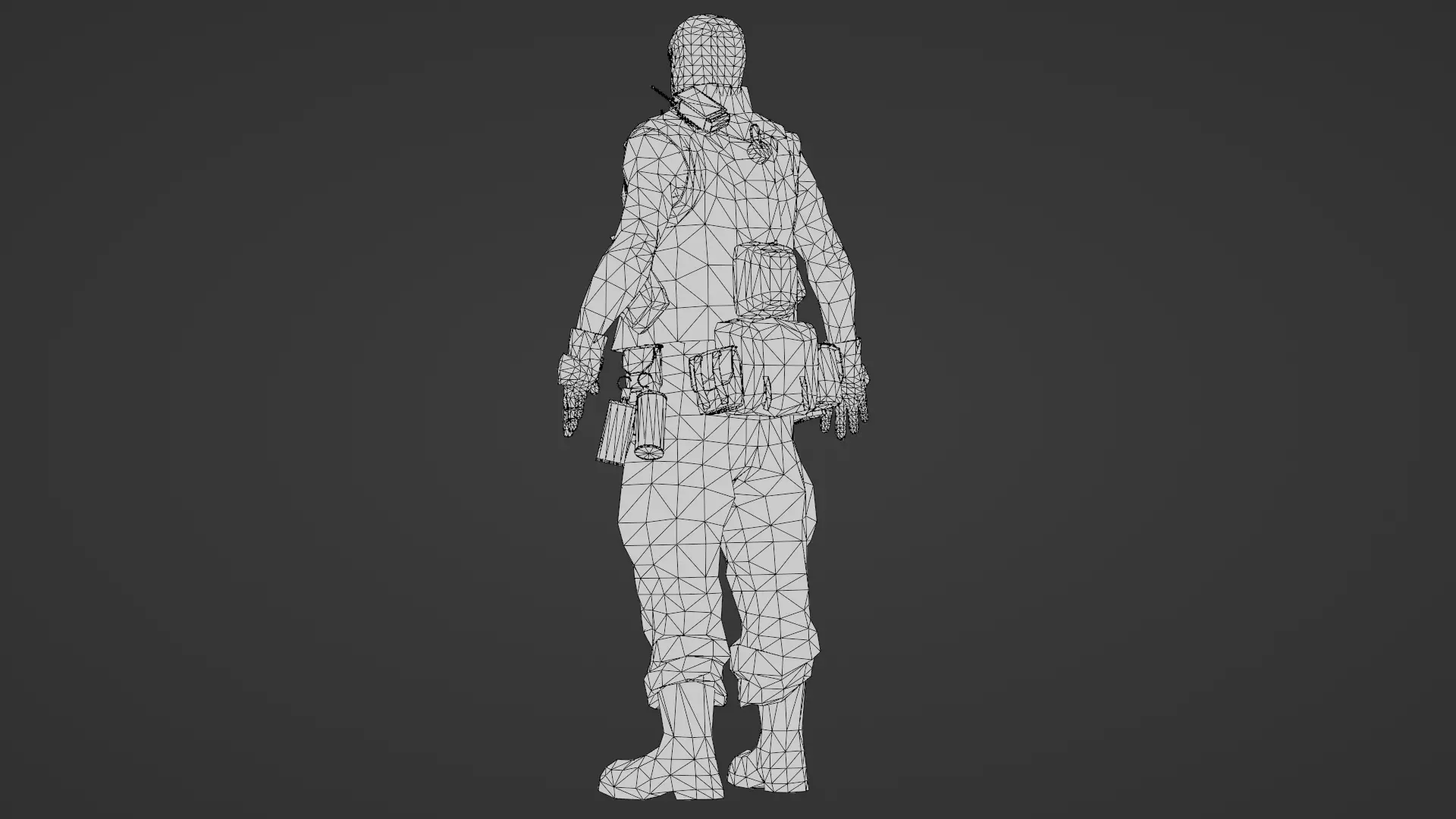 Modern US Soldier Realistic Military 3D Model Low-poly 3D model_30