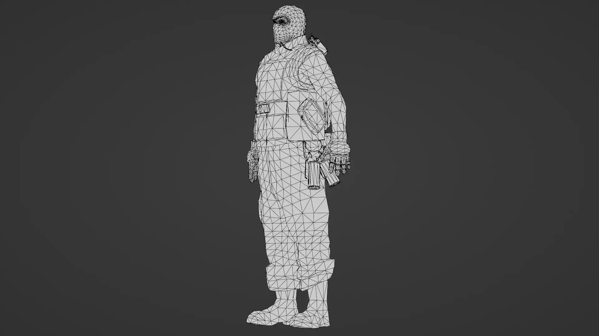 Modern US Soldier Realistic Military 3D Model Low-poly 3D model_29