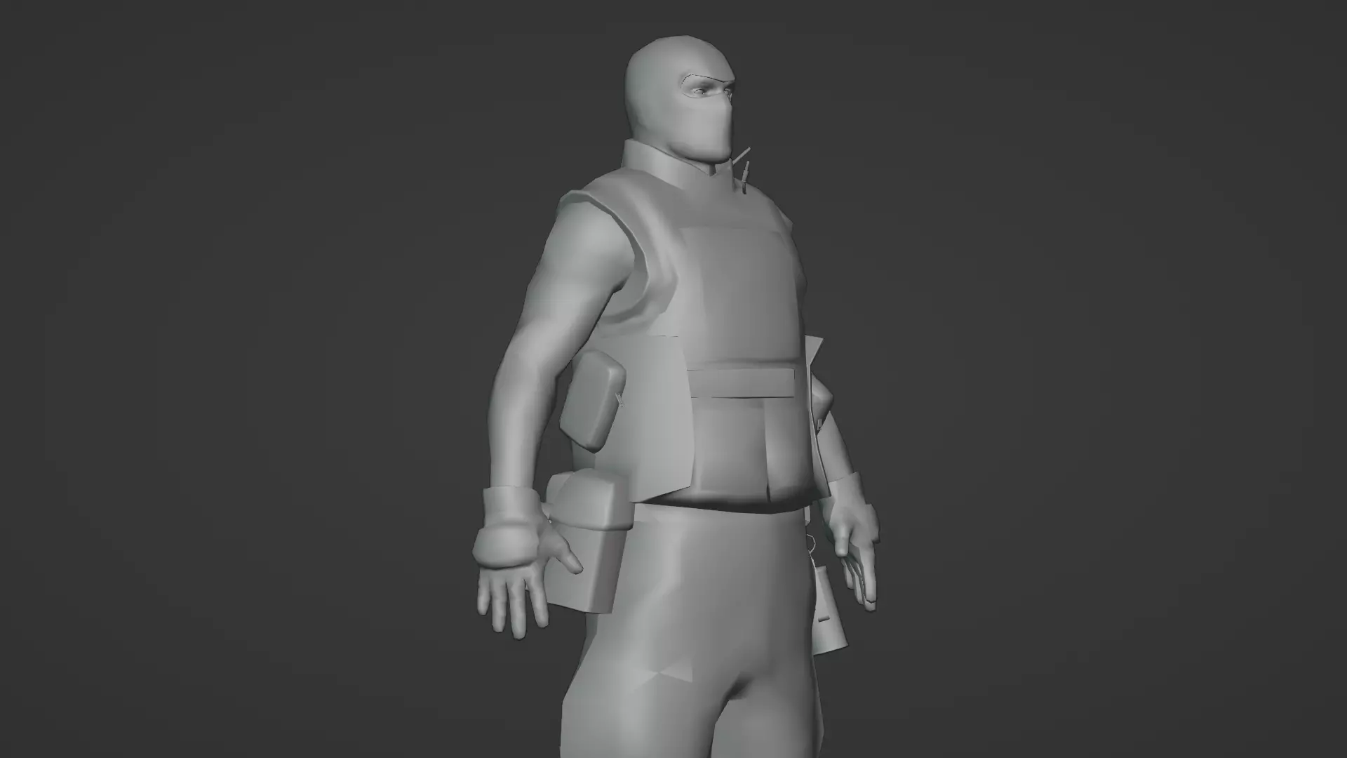 Modern US Soldier Realistic Military 3D Model Low-poly 3D model_12