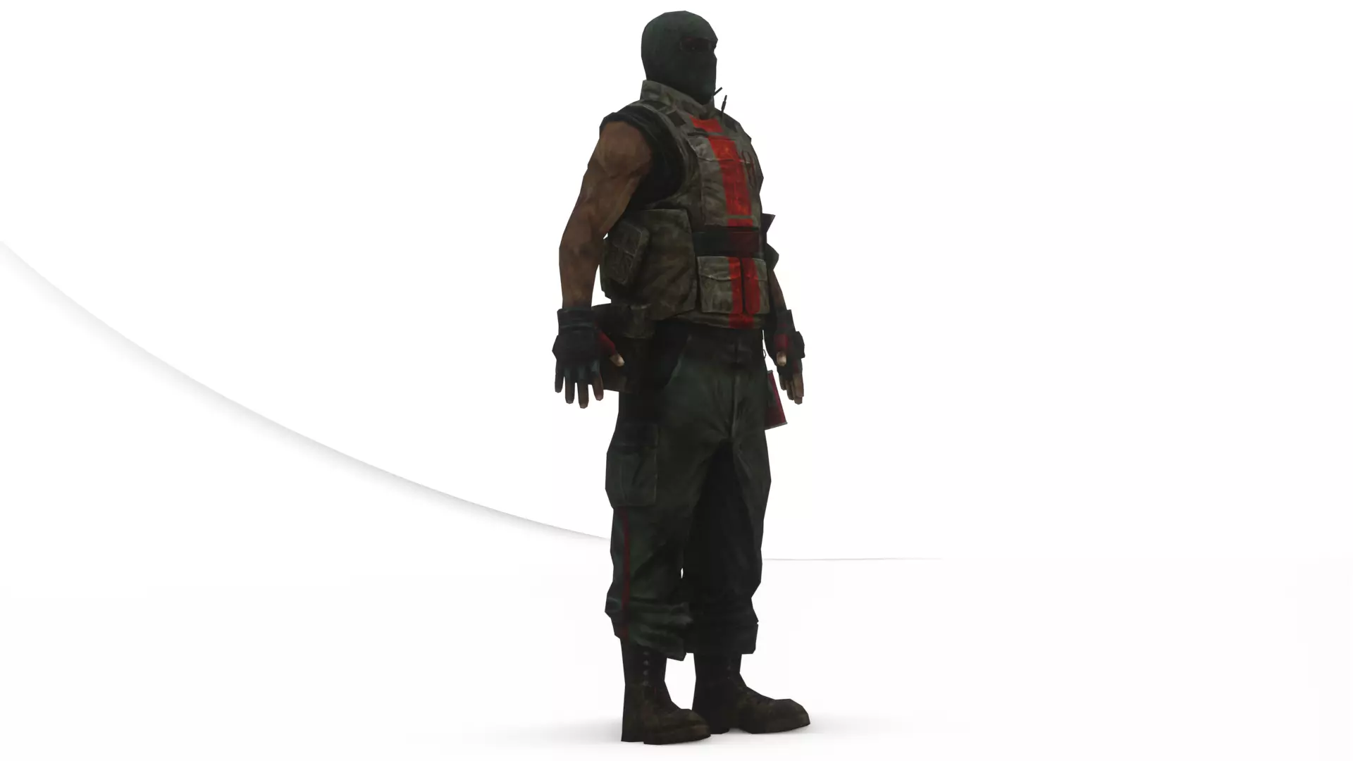 Modern US Soldier Realistic Military 3D Model Low-poly 3D model_10