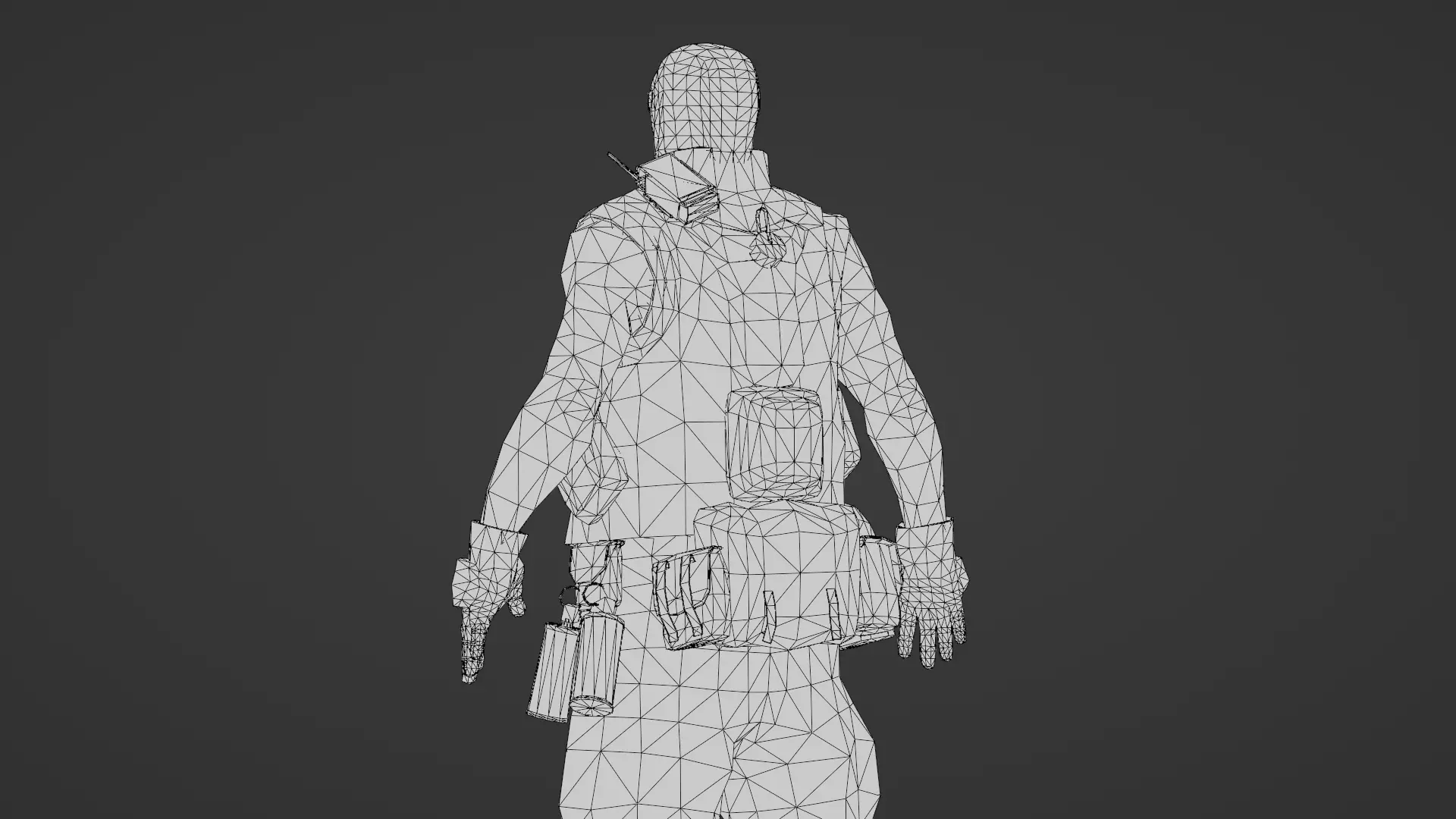 Modern US Soldier Realistic Military 3D Model Low-poly 3D model_25