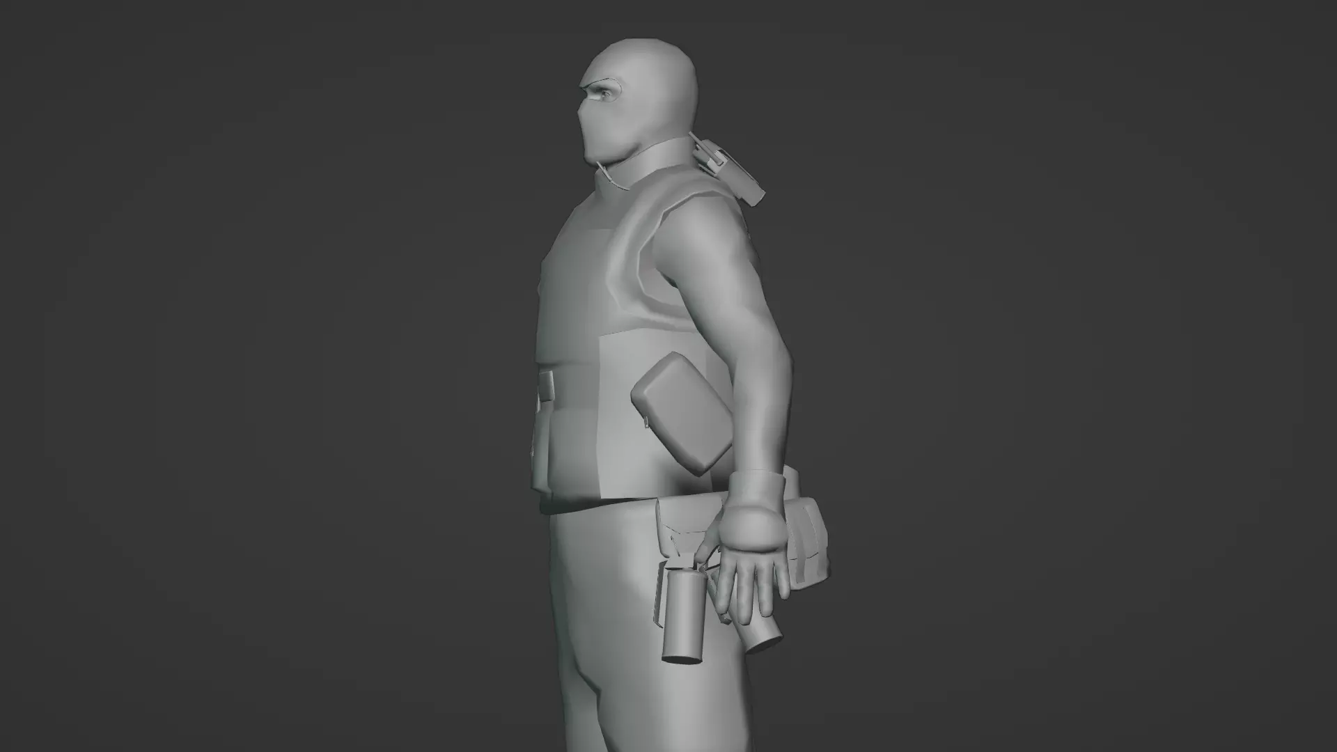 Modern US Soldier Realistic Military 3D Model Low-poly 3D model_23