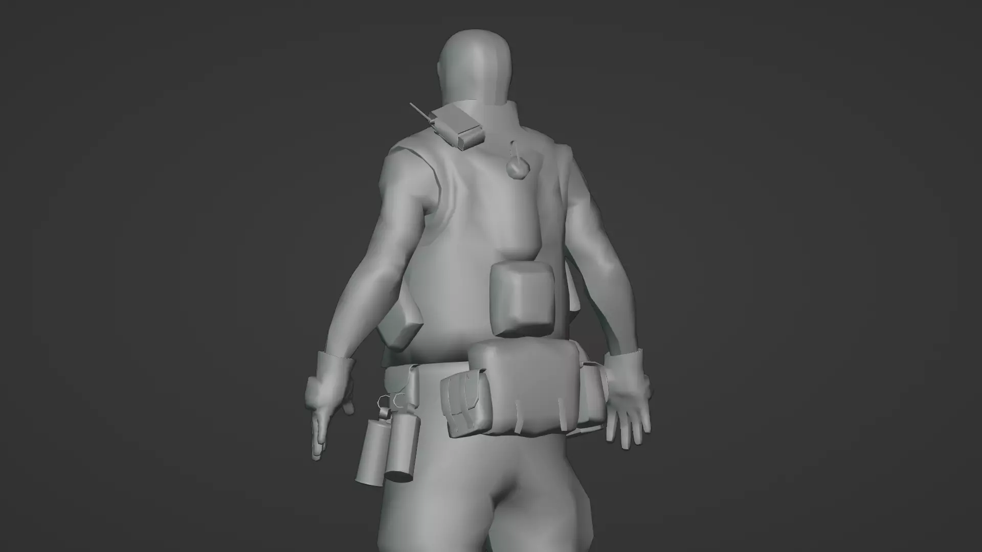 Modern US Soldier Realistic Military 3D Model Low-poly 3D model_13