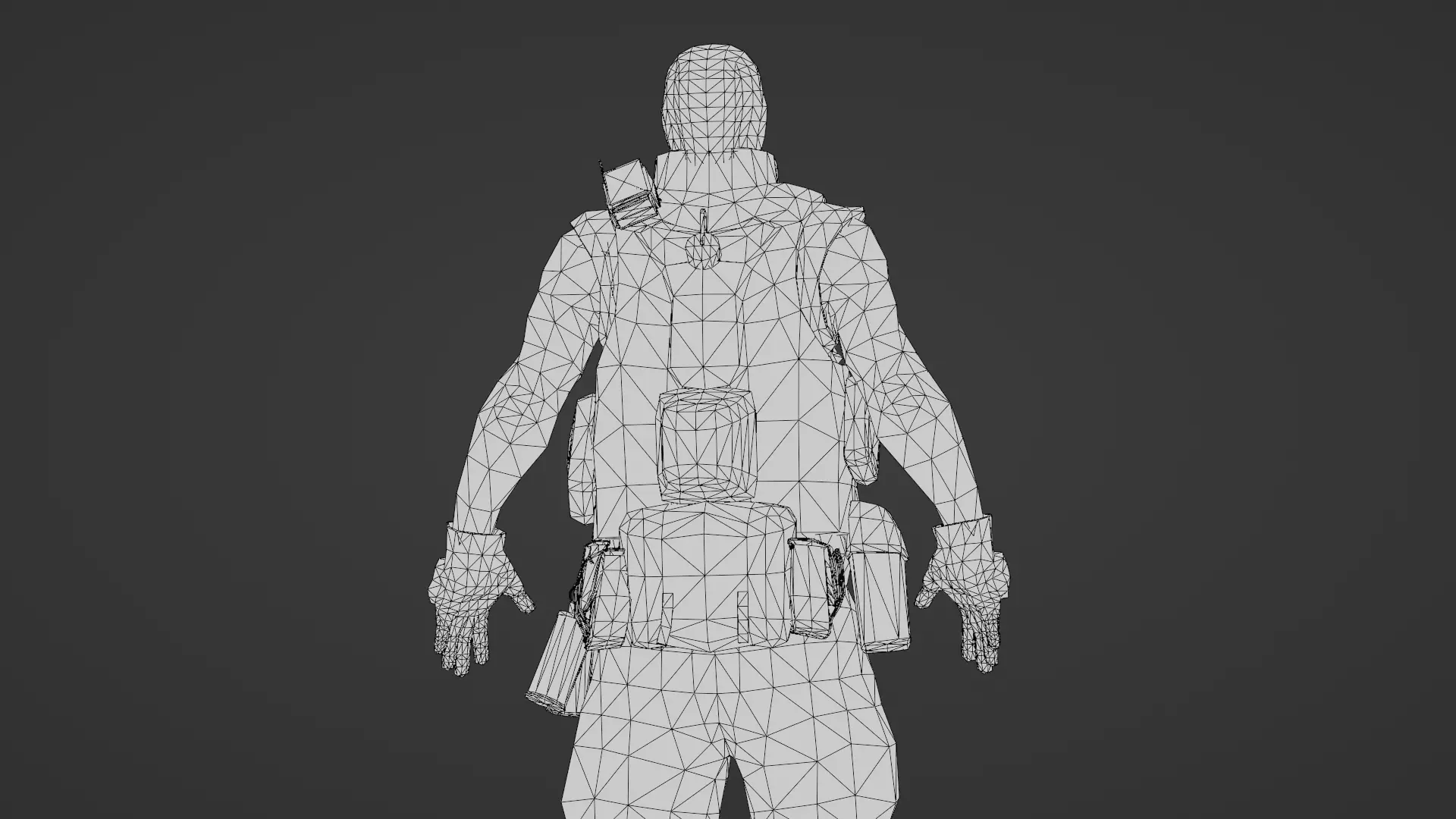 Modern US Soldier Realistic Military 3D Model Low-poly 3D model_26