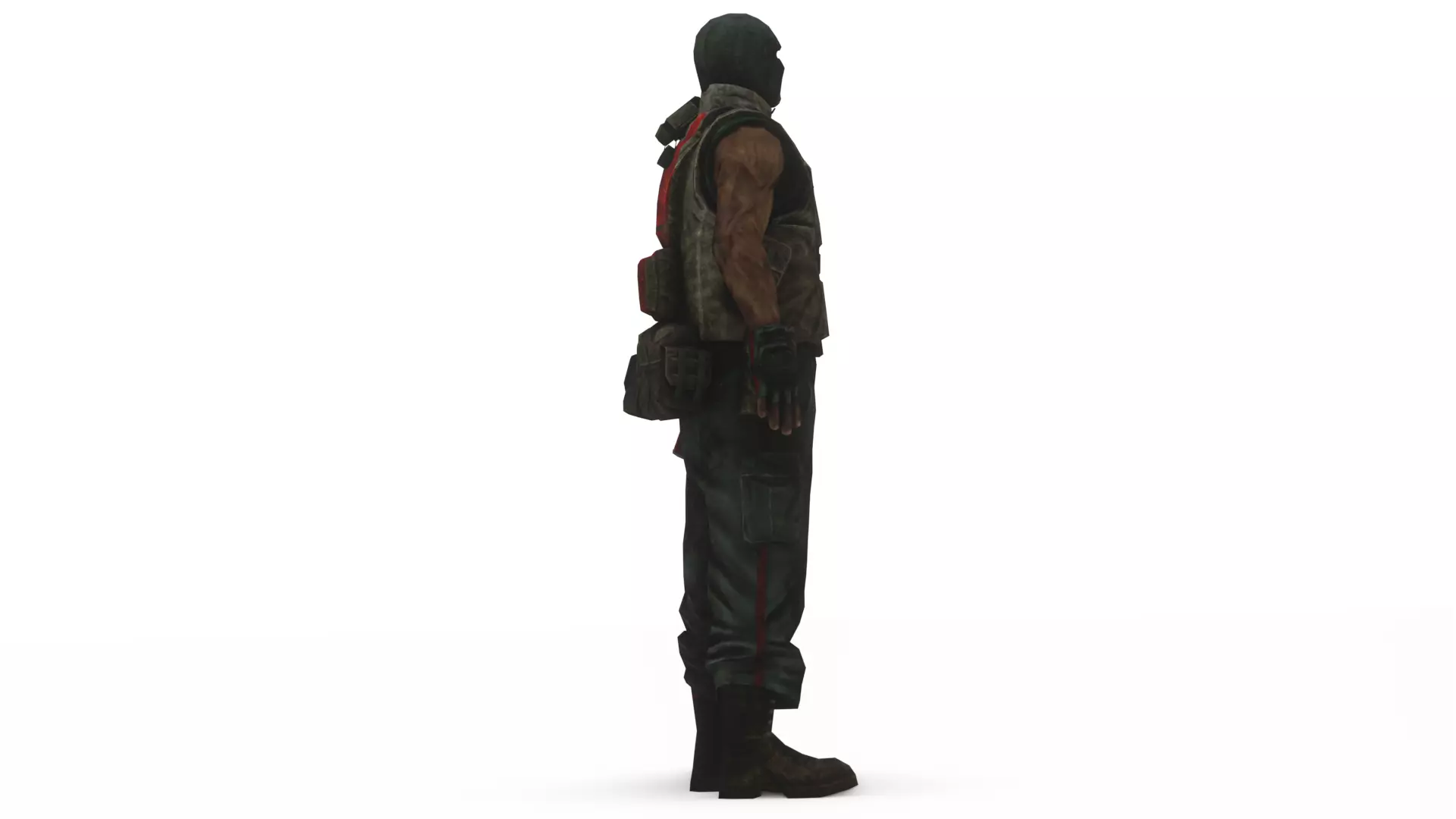 Modern US Soldier Realistic Military 3D Model Low-poly 3D model_9