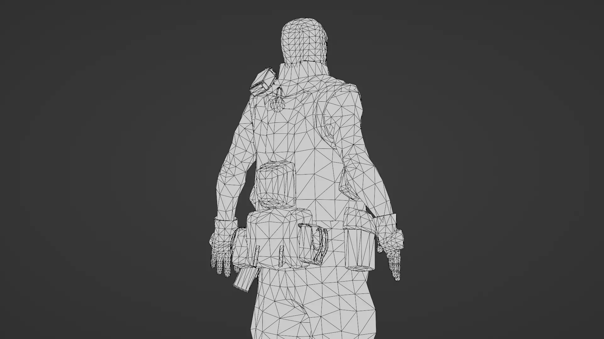 Modern US Soldier Realistic Military 3D Model Low-poly 3D model_27