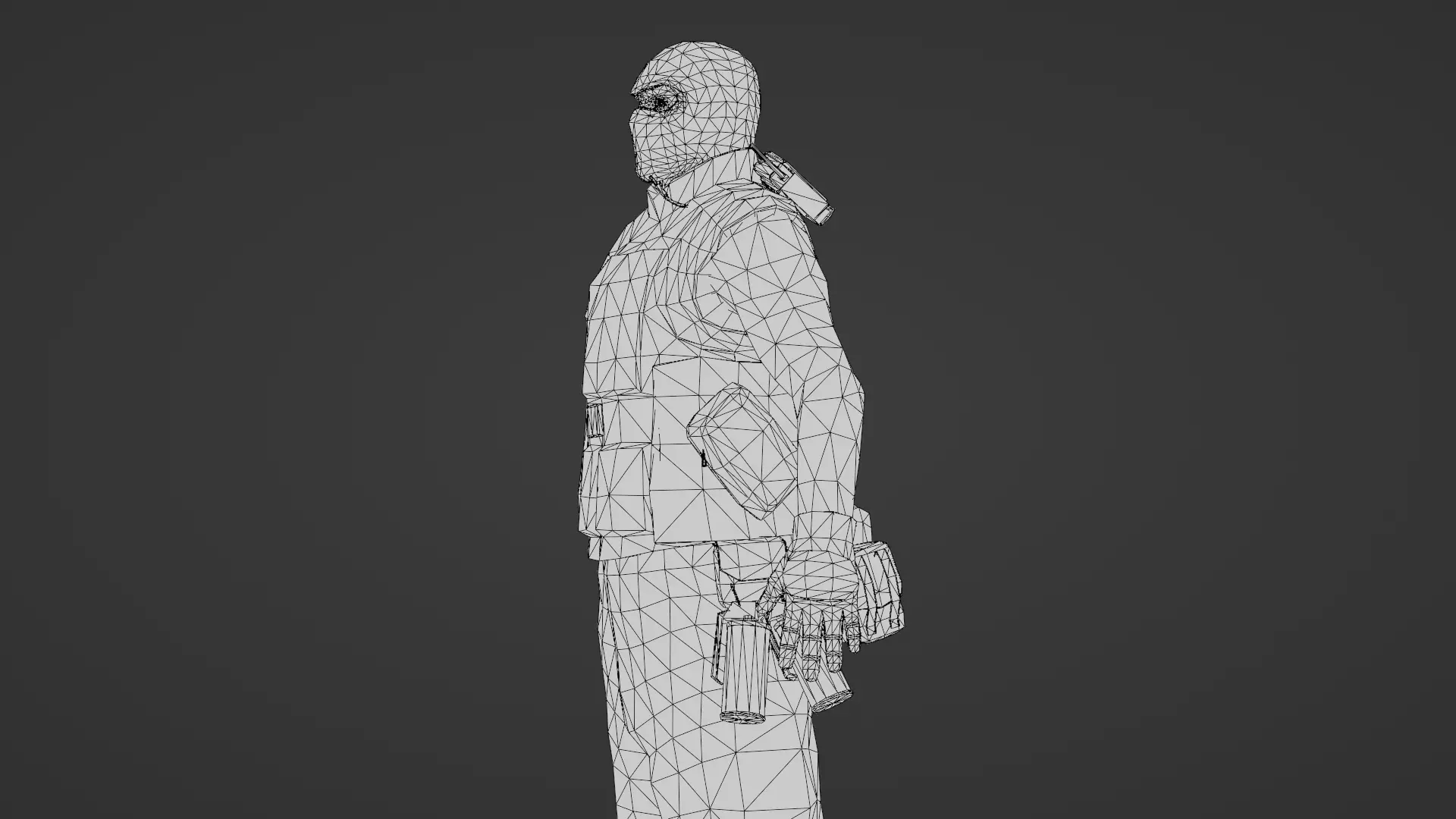 Modern US Soldier Realistic Military 3D Model Low-poly 3D model_35