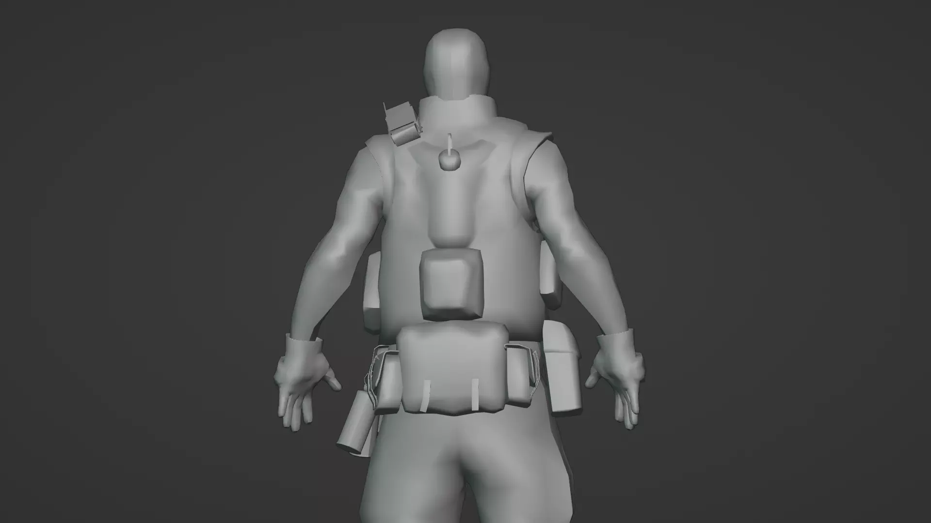 Modern US Soldier Realistic Military 3D Model Low-poly 3D model_14