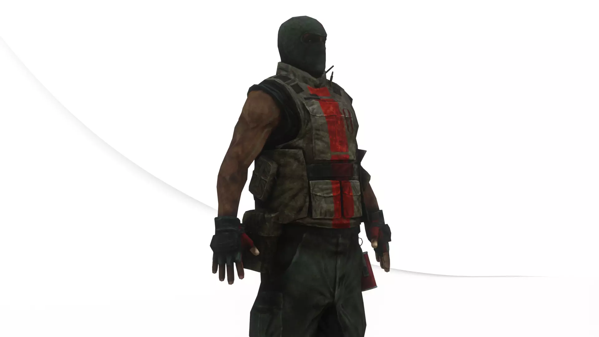 Modern US Soldier Realistic Military 3D Model Low-poly 3D model_1