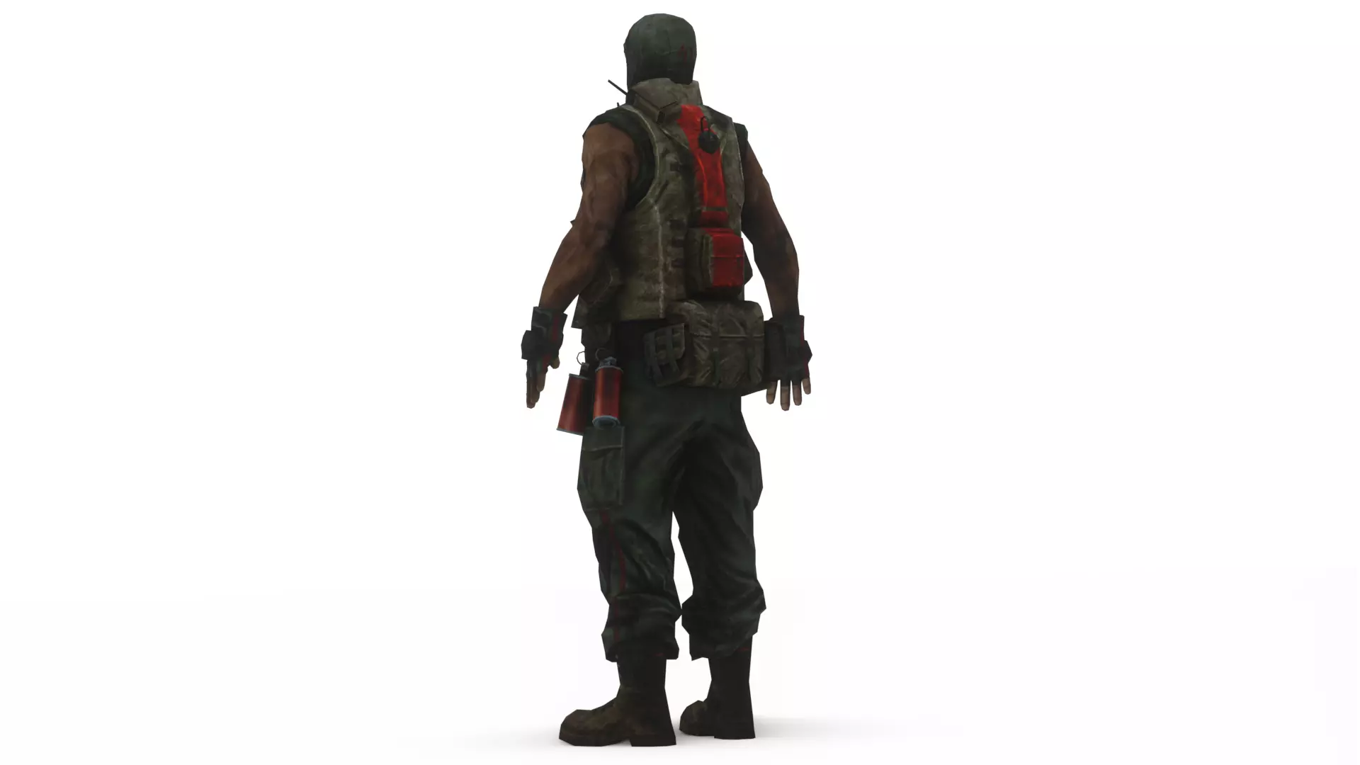 Modern US Soldier Realistic Military 3D Model Low-poly 3D model_7