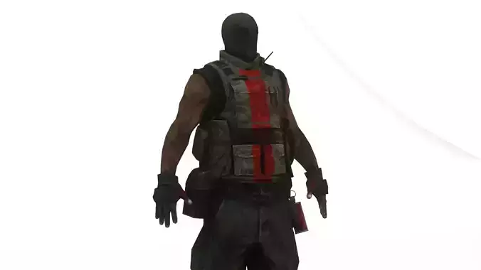 Modern US Soldier Realistic Military 3D Model