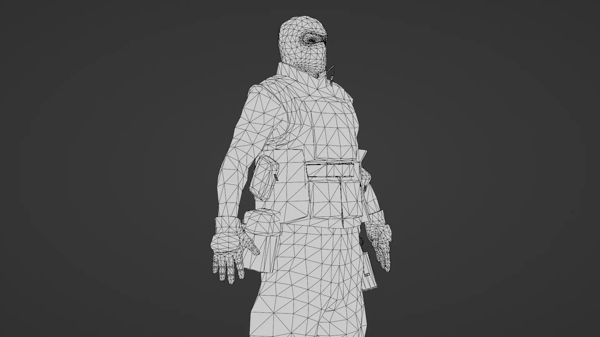 Modern US Soldier Realistic Military 3D Model Low-poly 3D model_24