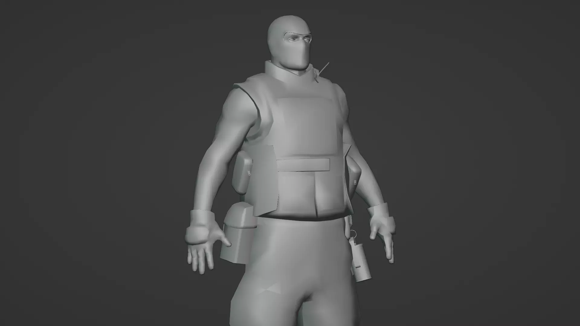 Modern US Soldier Realistic Military 3D Model Low-poly 3D model_22