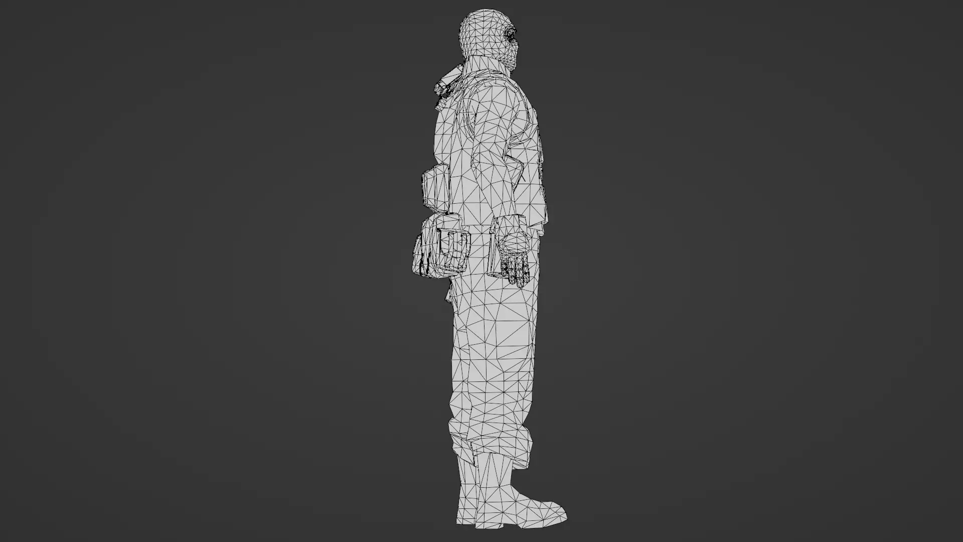 Modern US Soldier Realistic Military 3D Model Low-poly 3D model_32