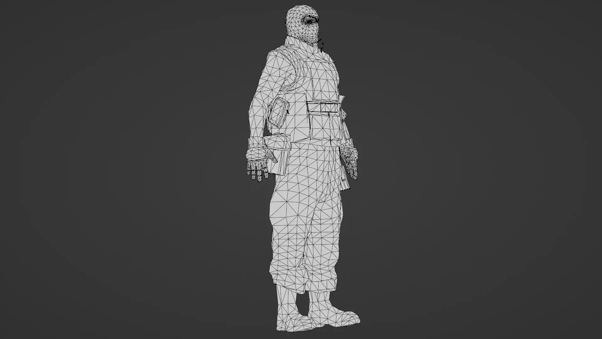 Modern US Soldier Realistic Military 3D Model Low-poly 3D model_33