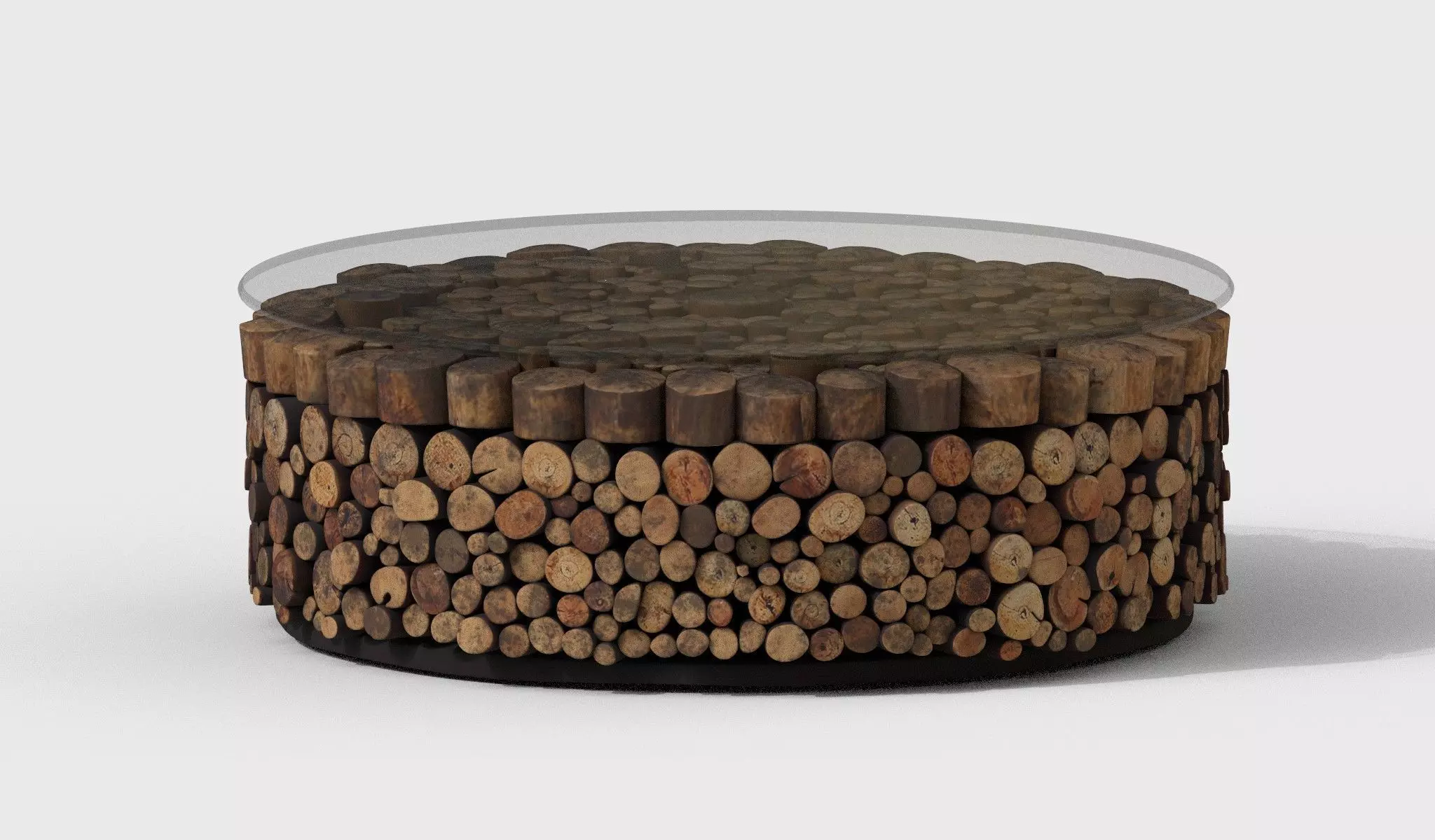 Modern Coffee Table Low-poly 3D model_0