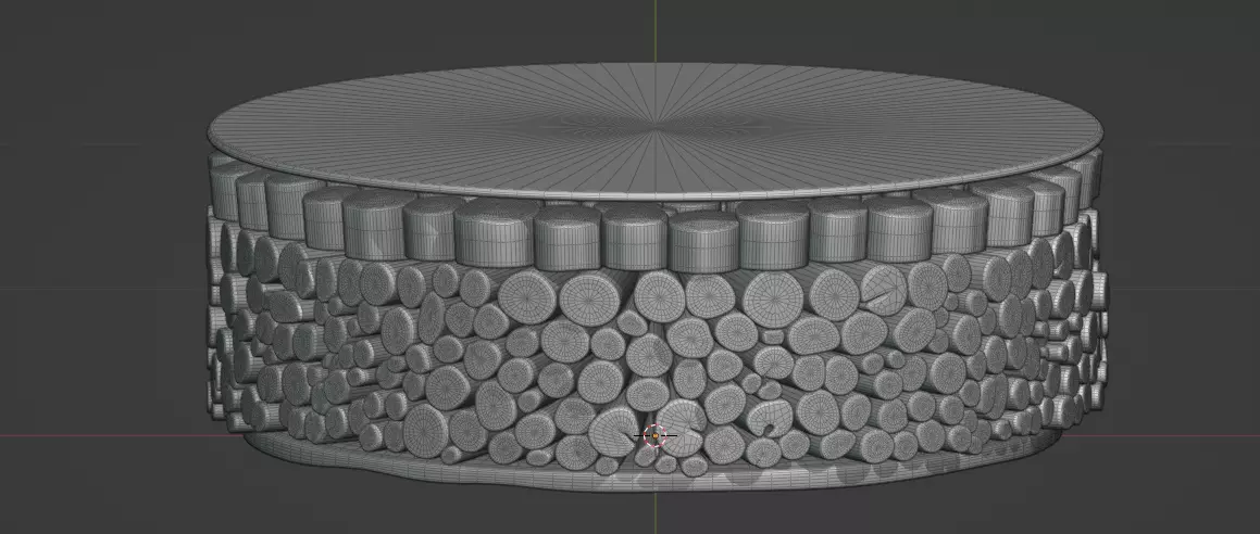 Modern Coffee Table Low-poly 3D model_7