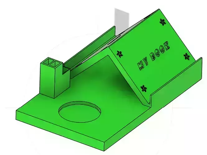 3D Printed  Mini  Book Holder and Marker with more Feature 3D print model