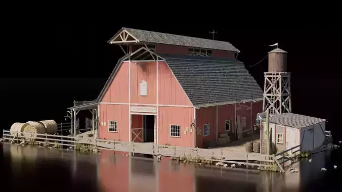 Wild West Building - Farmer House 3D model