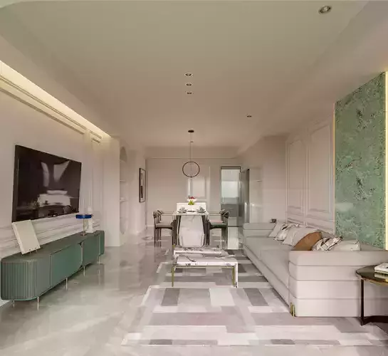 Luxury living room dining room interior scenes 52