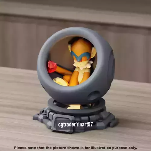 Monferno in healing machine pods from pokemon 3D print model