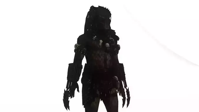 Predator Wolf Highly Detailed Rigged 3D Model Low-poly 3D model