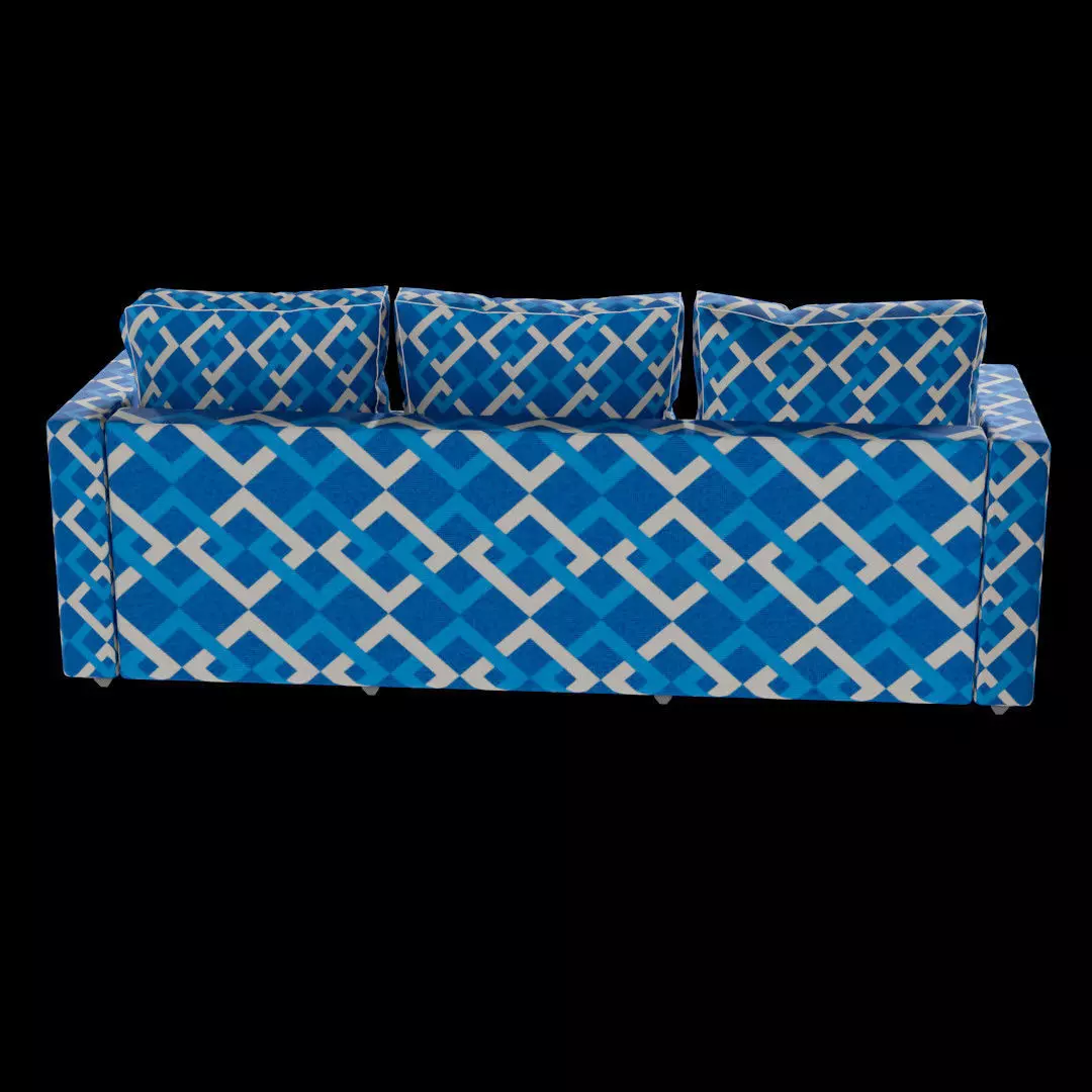 L-Shaped 3-Seater Sofa 3D model_11