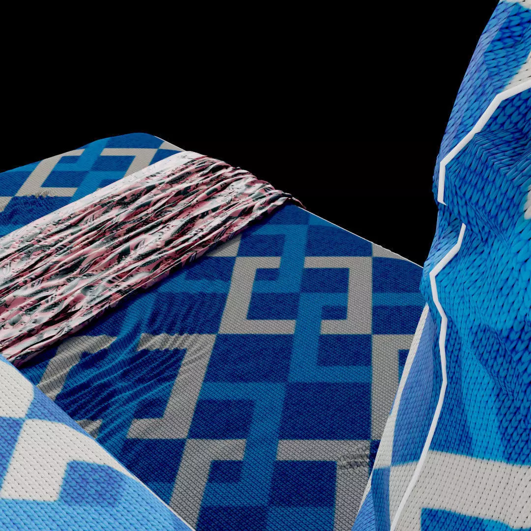 L-Shaped 3-Seater Sofa 3D model_16