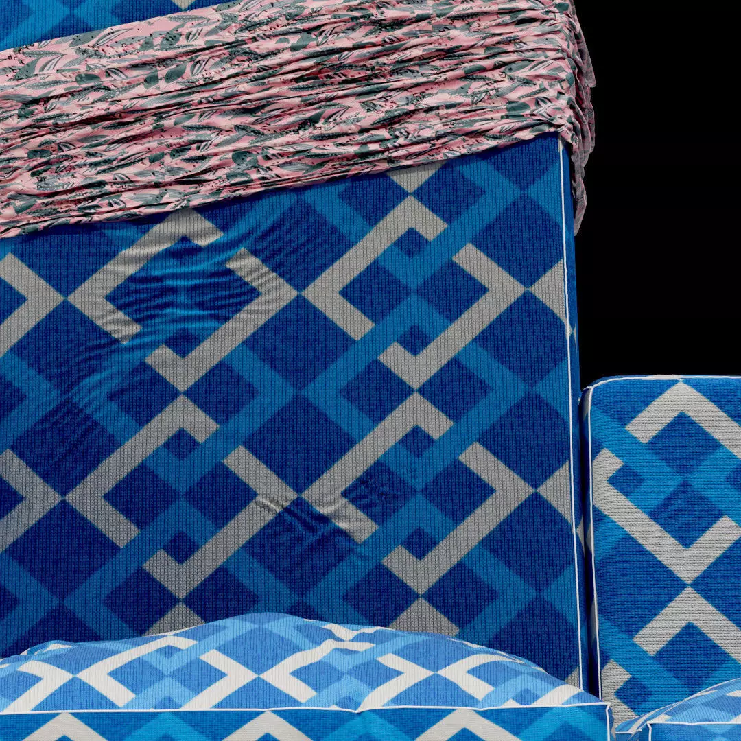 L-Shaped 3-Seater Sofa 3D model_17