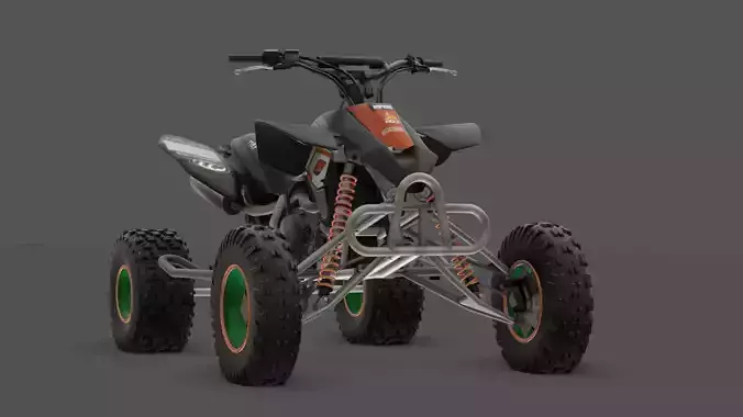 Raven 450S  Street Sport Motorcycle 3D Model