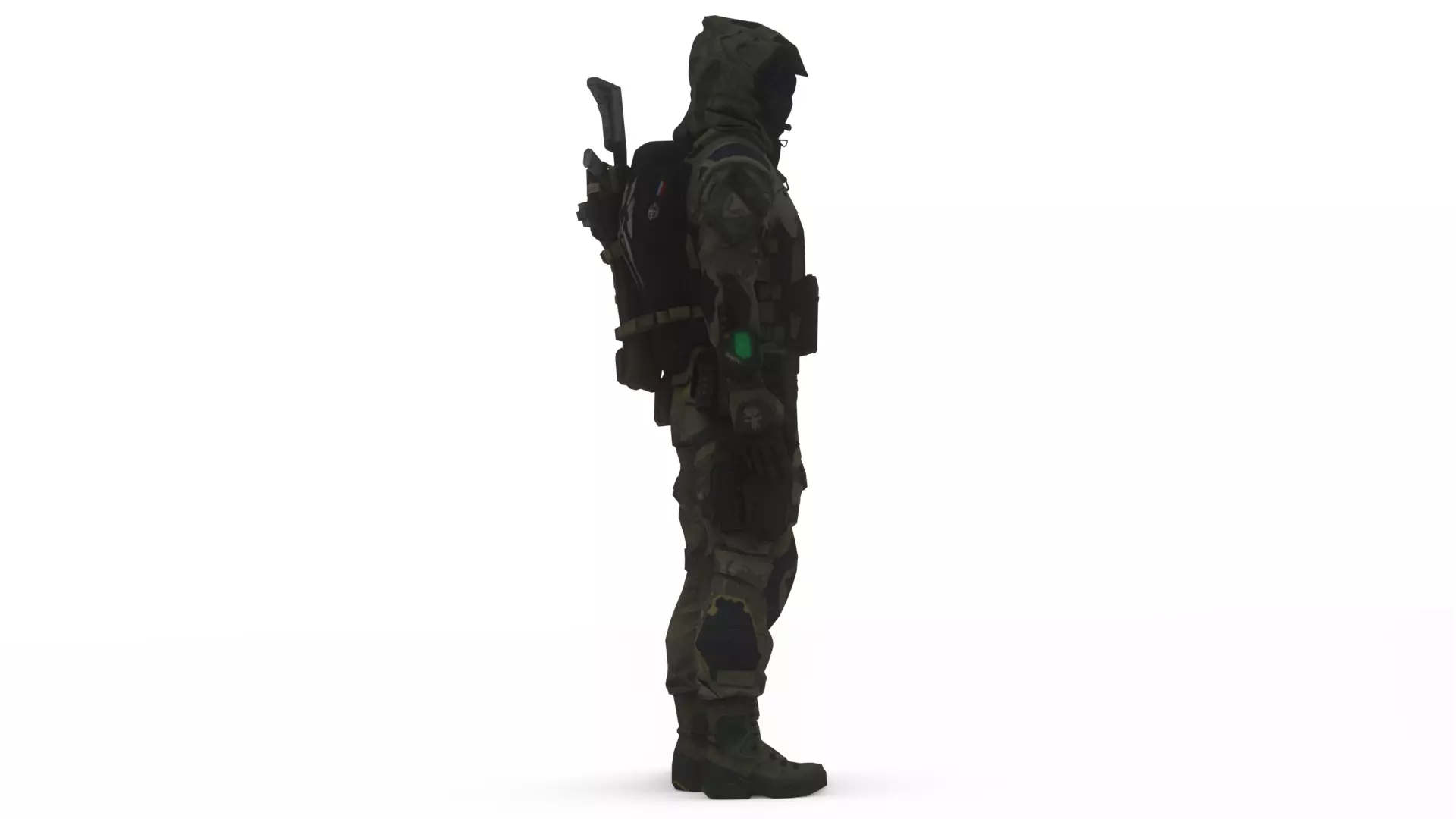 Arctic Soldier  Winter Military Character 3D Model Low-poly 3D model_9