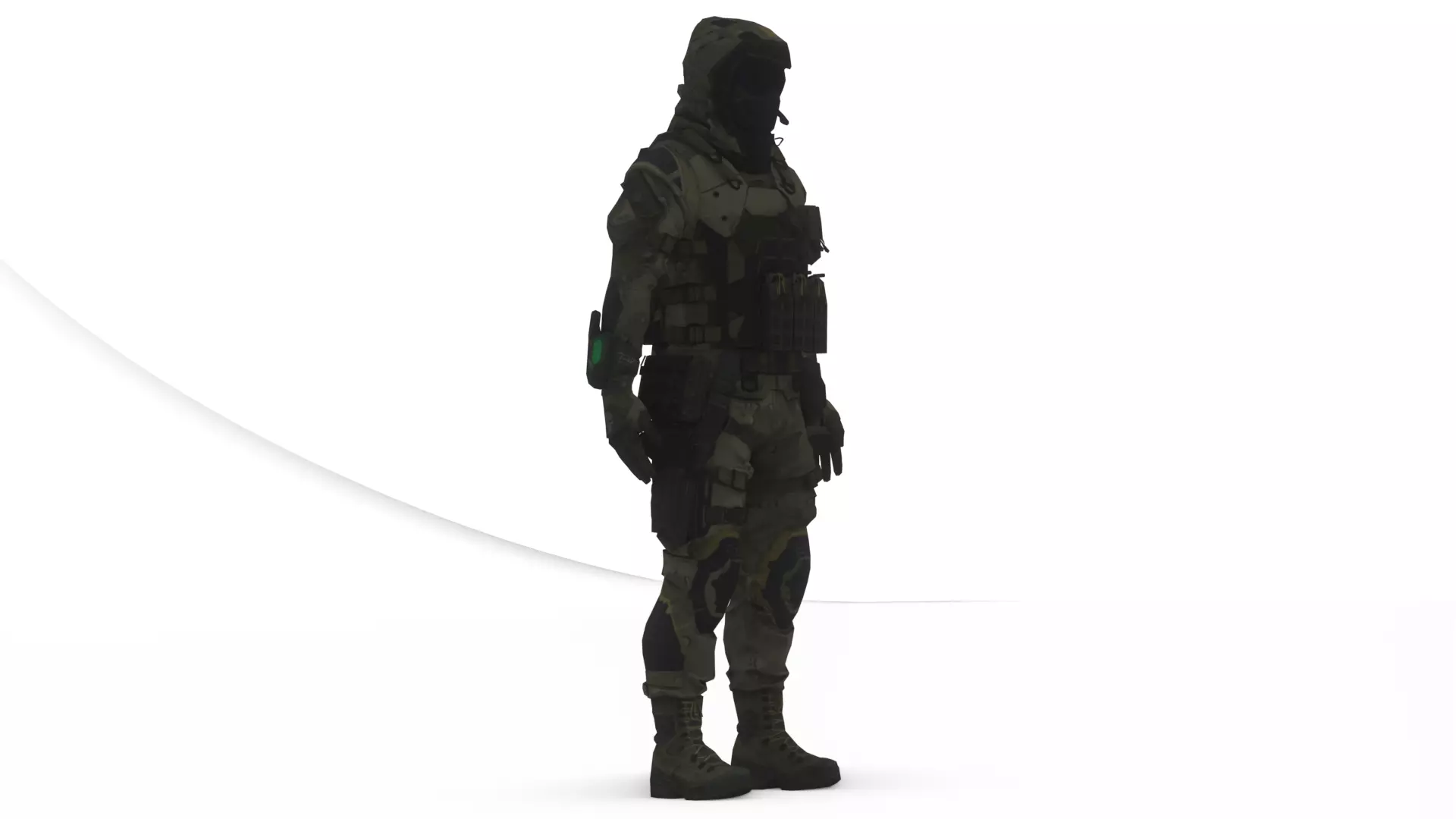 Arctic Soldier  Winter Military Character 3D Model Low-poly 3D model_10