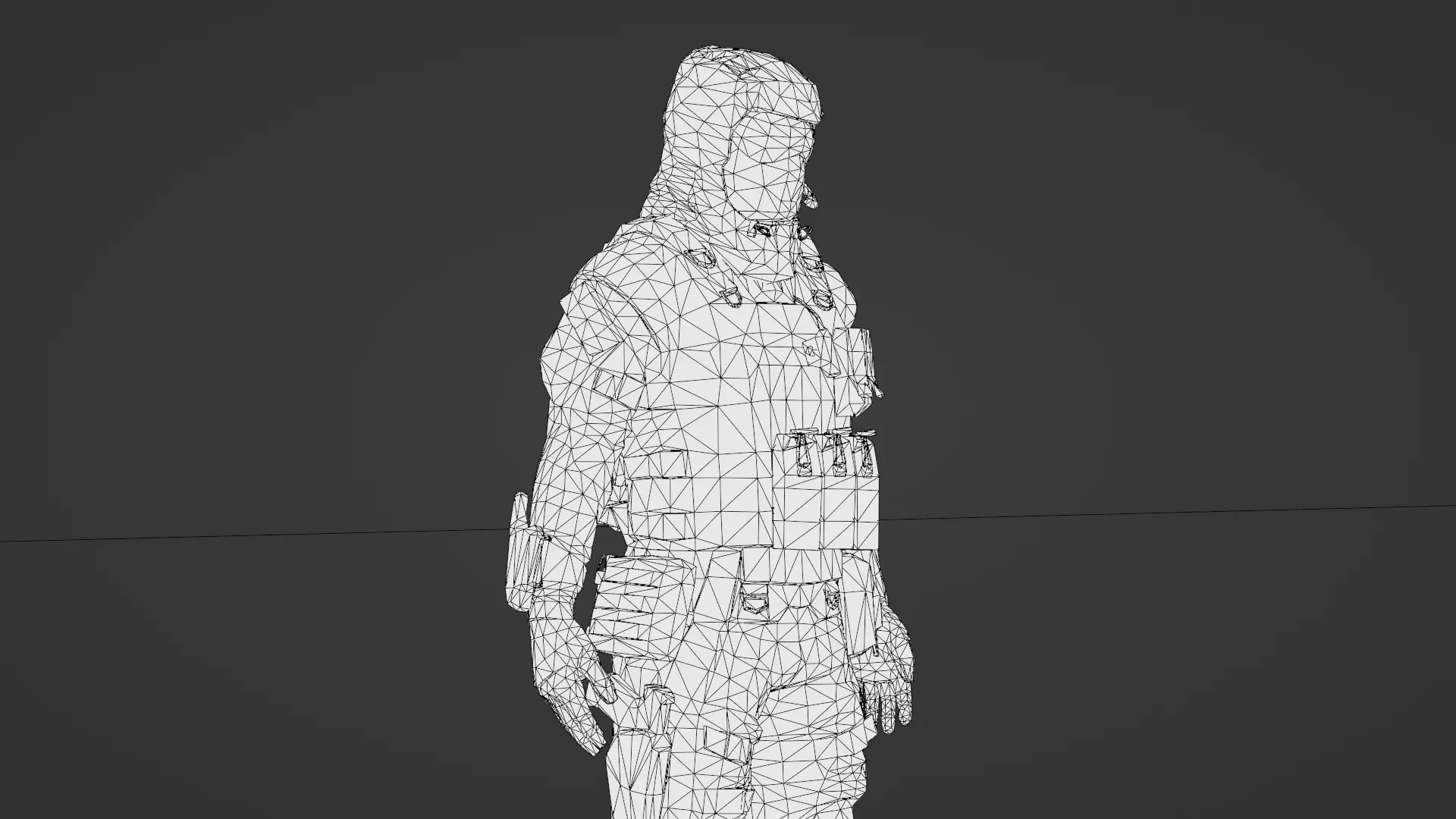 Arctic Soldier  Winter Military Character 3D Model Low-poly 3D model_24