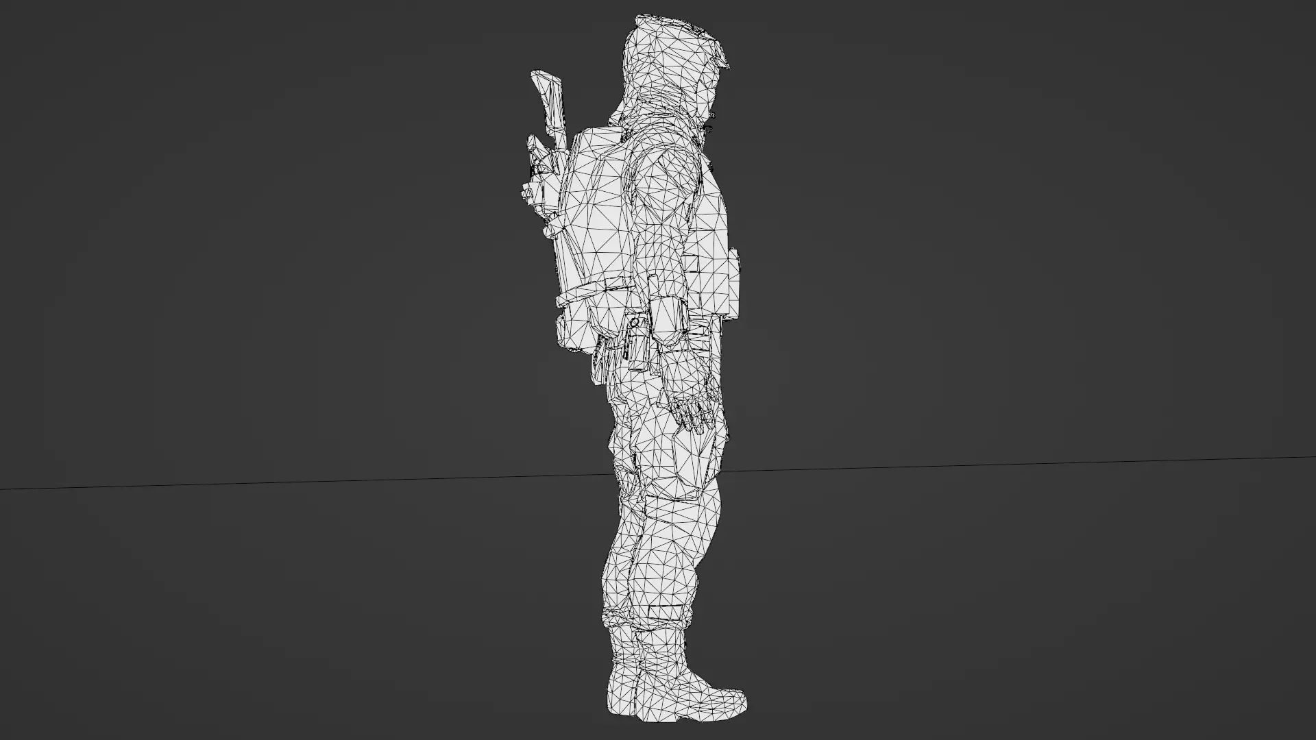 Arctic Soldier  Winter Military Character 3D Model Low-poly 3D model_32