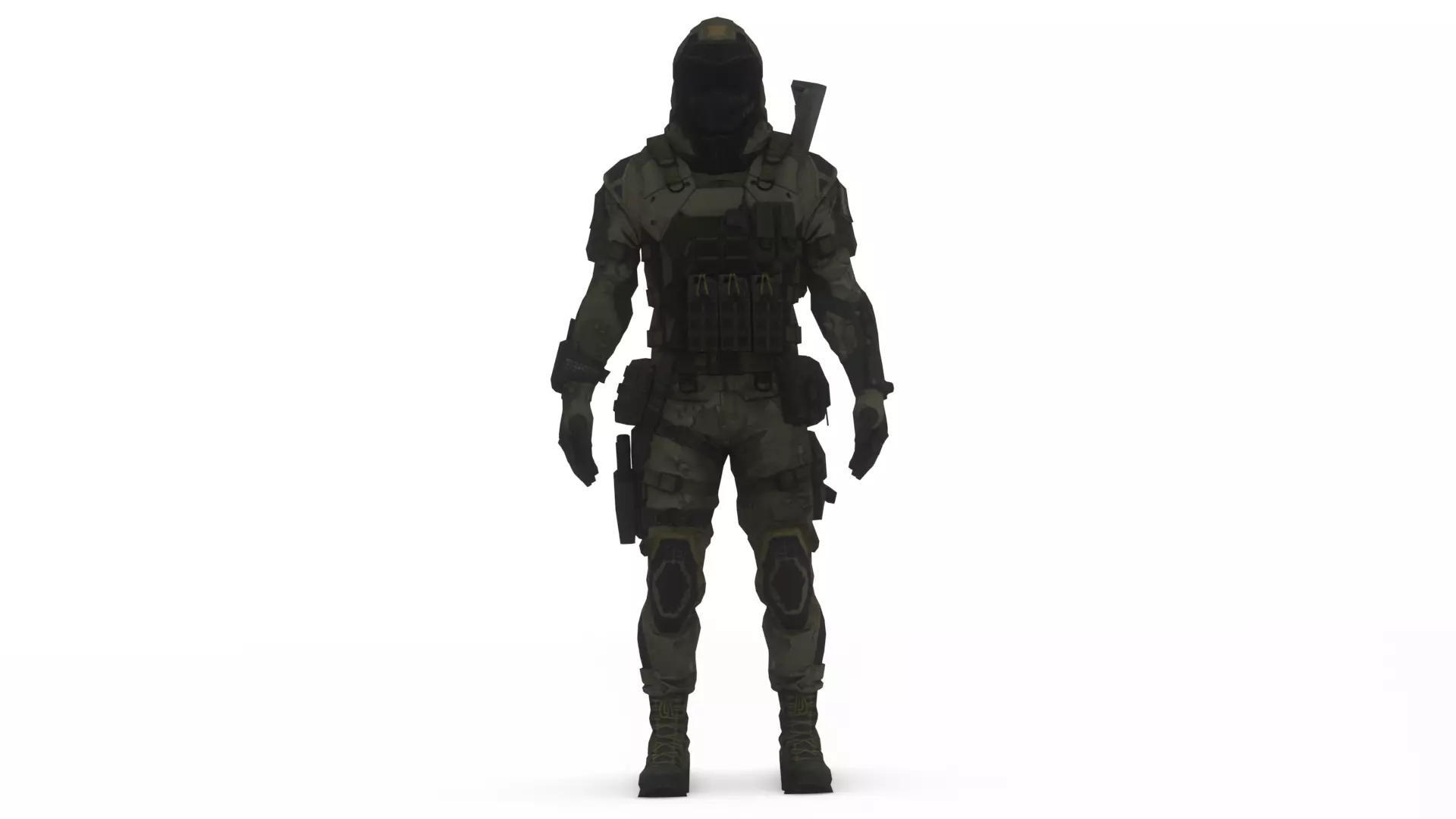 Arctic Soldier  Winter Military Character 3D Model Low-poly 3D model_5